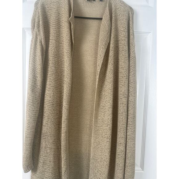 Theory Darcian O Open Cardigan – Tan – Size Medium - Picture 3 of 4